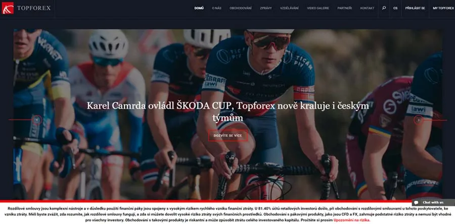 TopForex uvodní strana